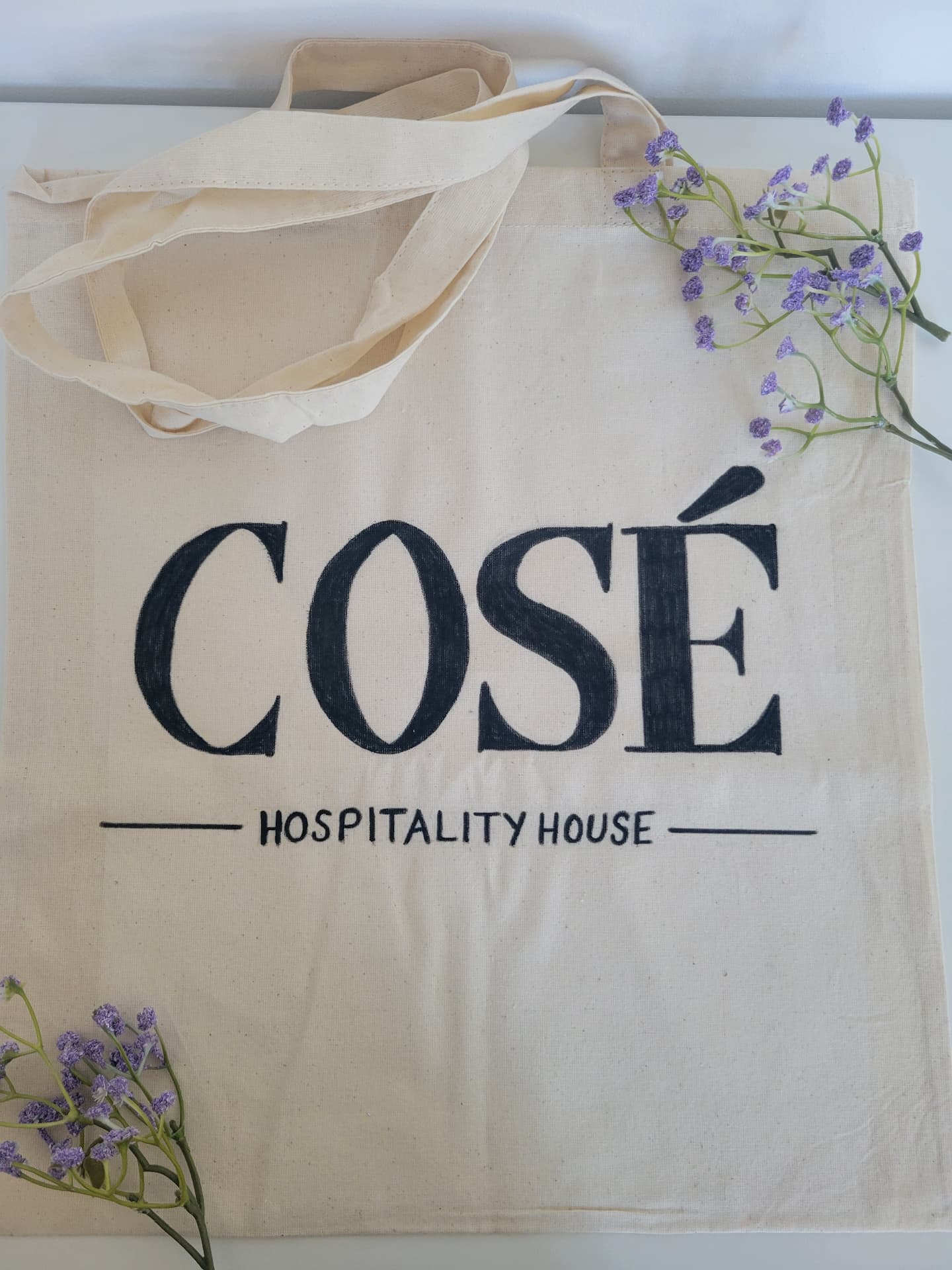 Brand Logo Hand-drawn on a Tote Bag