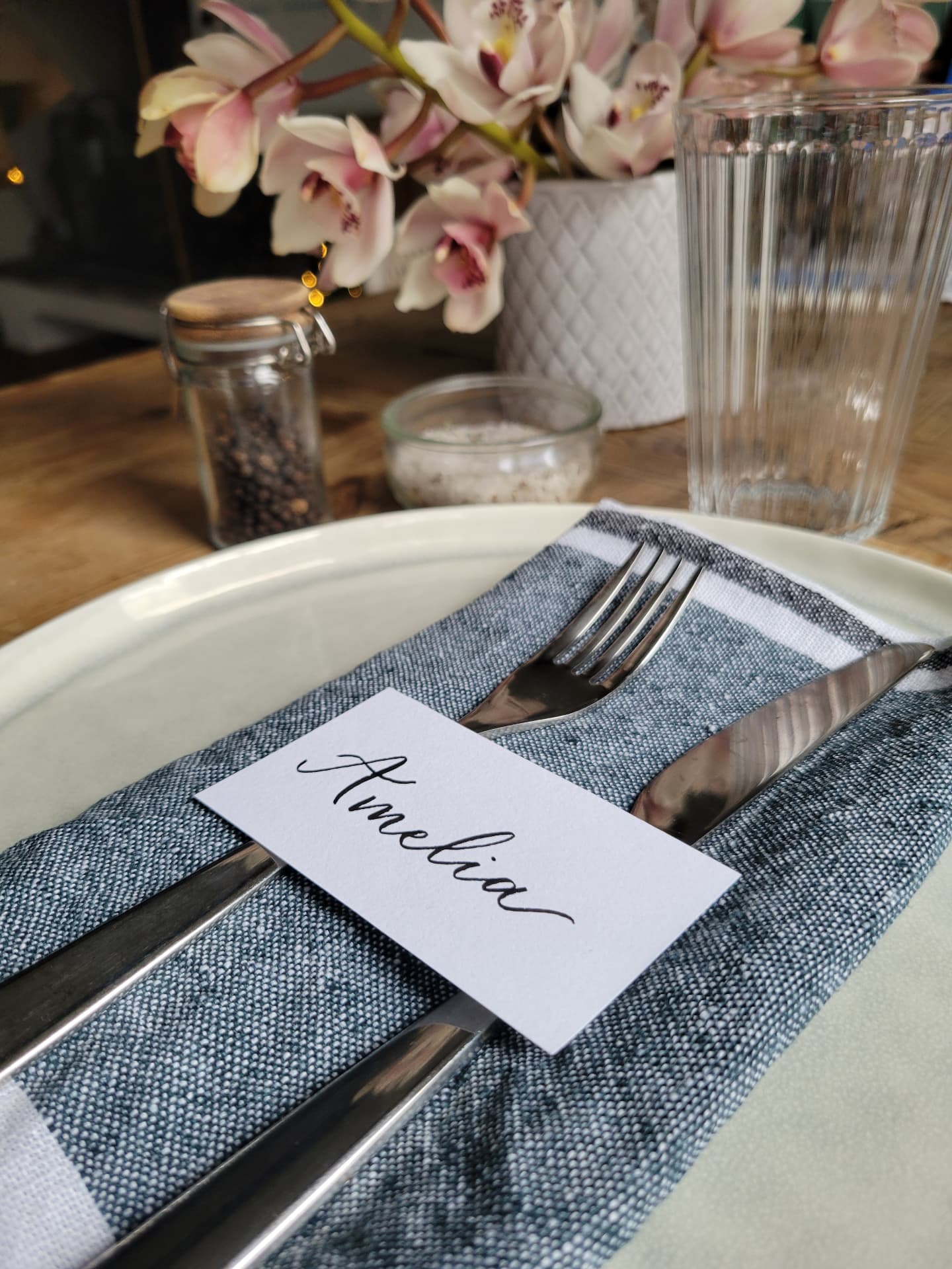 Place Cards for Intimate Dinner